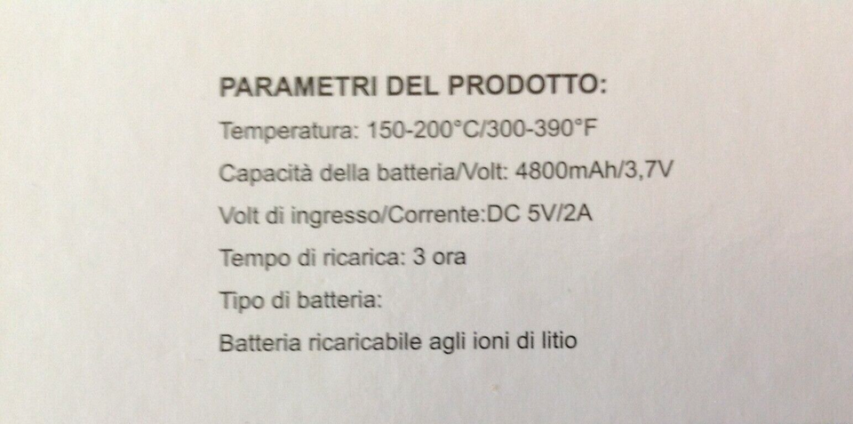 Arricciacapelli Senza Fili Riscaldamento Rapido 4 Livelli Temperatura Portatile