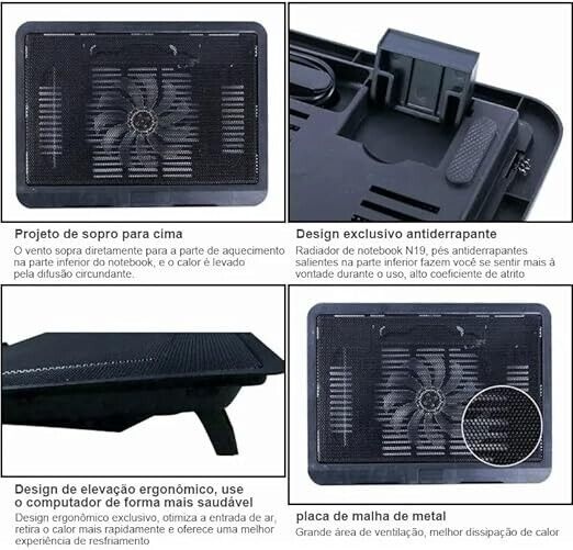 Supporto per LAPTOP Notebook Cooler M19 Design supersottile ventola singola