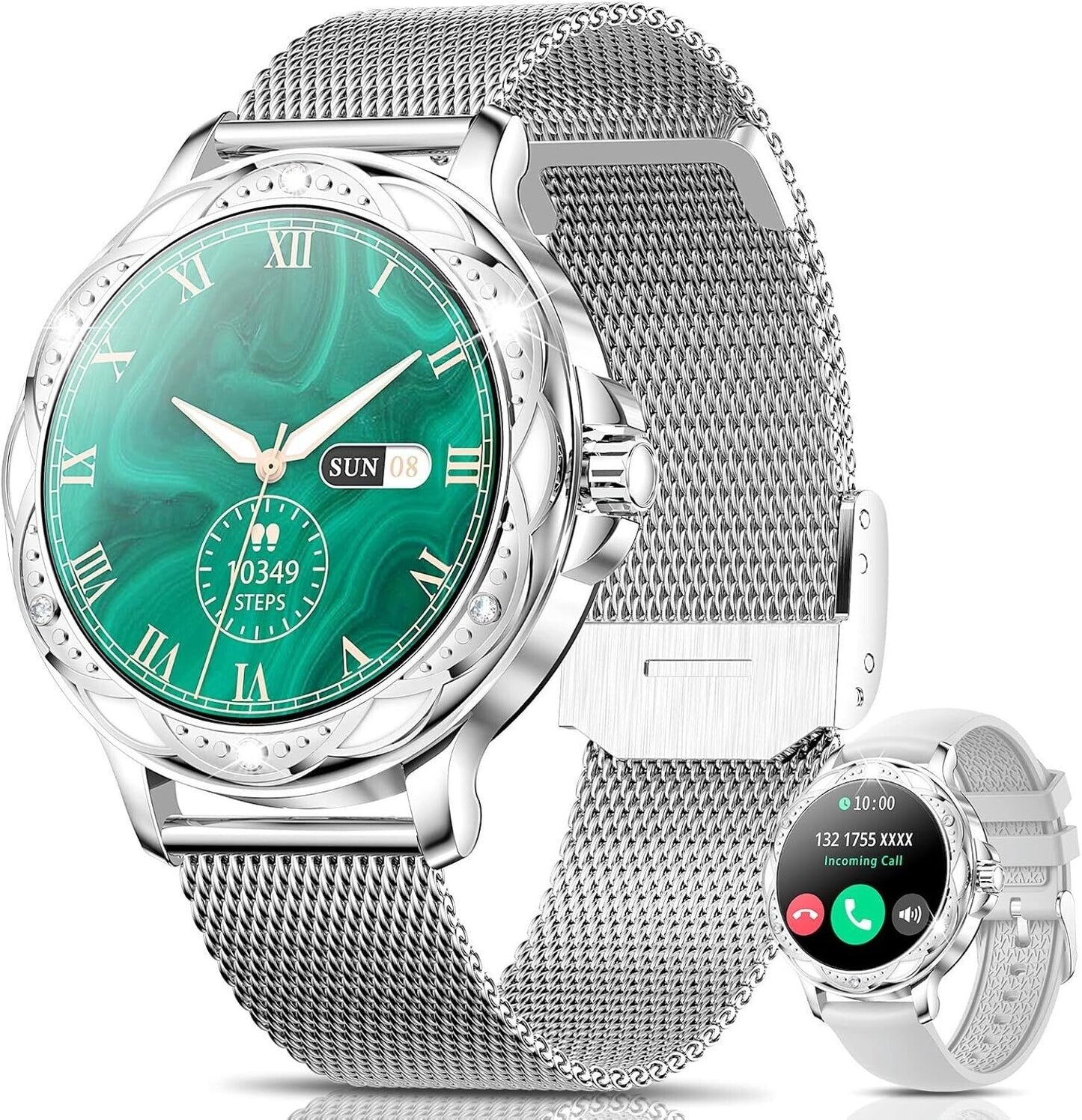 Smartwatch Donna Orologio Chiamate 30mm Fitness Orologio Piccolo 122 Allenamenti