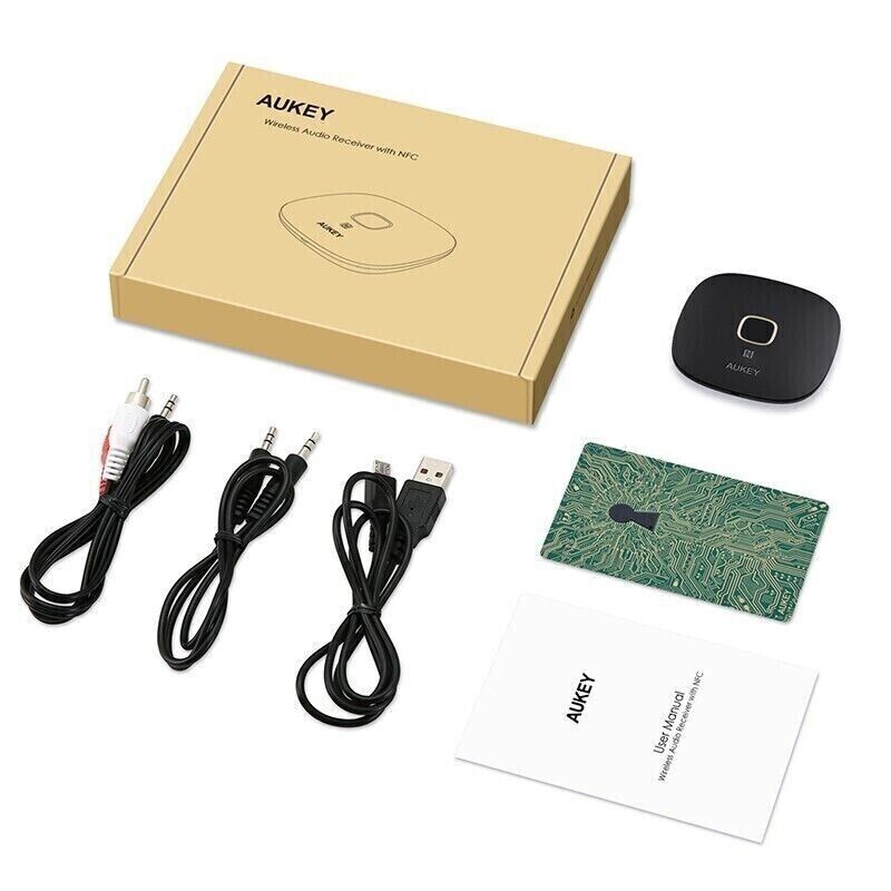 Aukey BR-C16 Ricevitore Bluetooth 4.1 con NFC Adattatore Audio Stereo Auto