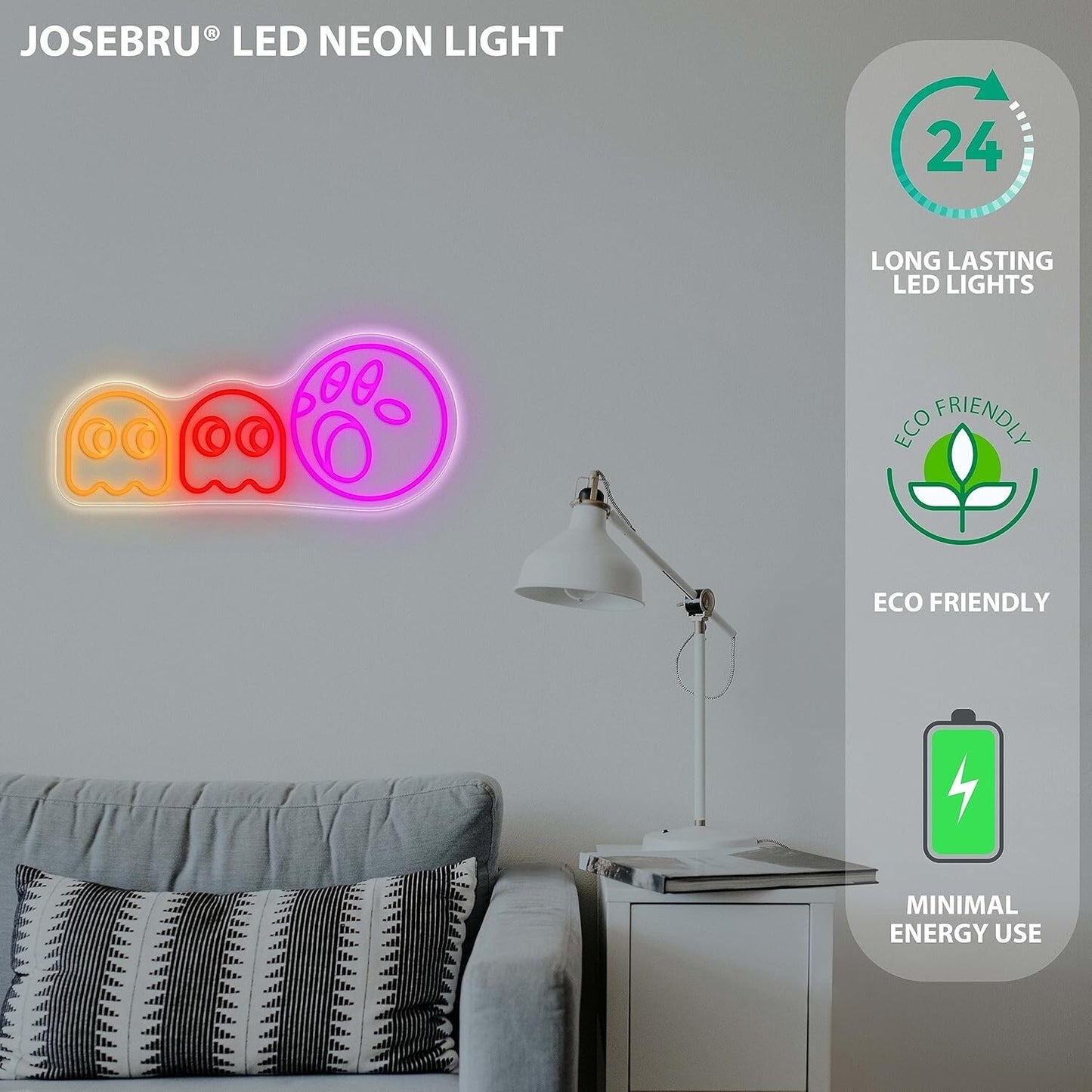 Insegna al neon per giochi Pac-man luci al neon LED fantasma insegna retrò arcad