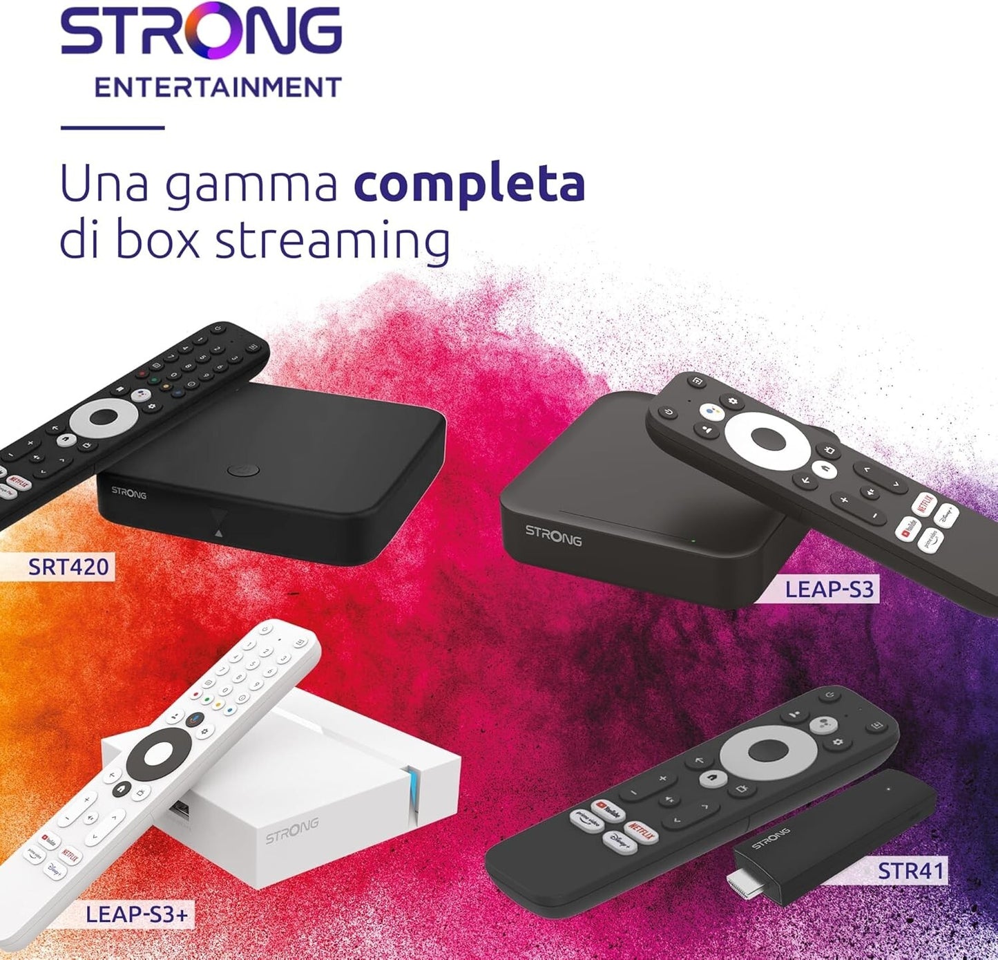 STRONG Streaming Stick Android TV 4K UHD - SRT 41 - Chromecast integrato