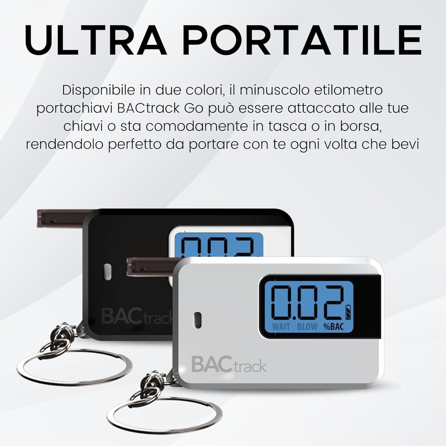 Etilometro Portatile in Formato Portachiavi (Nero), BACtrack GO Ultraportatile