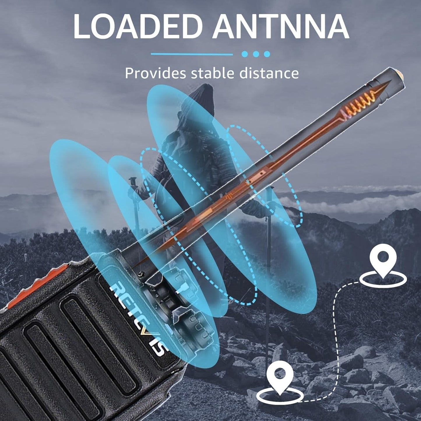 Retevis RT24 Walkie-Talkie Ricetrasmittenti PMR446 Licenza Libera 16 Canali X2