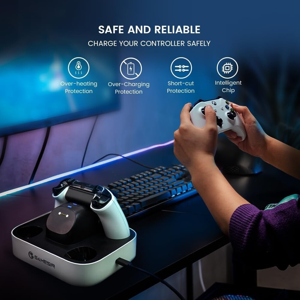 Stazione di ricarica per controller GameSir per Xbox One/Xbox Series X|S 2x1100m