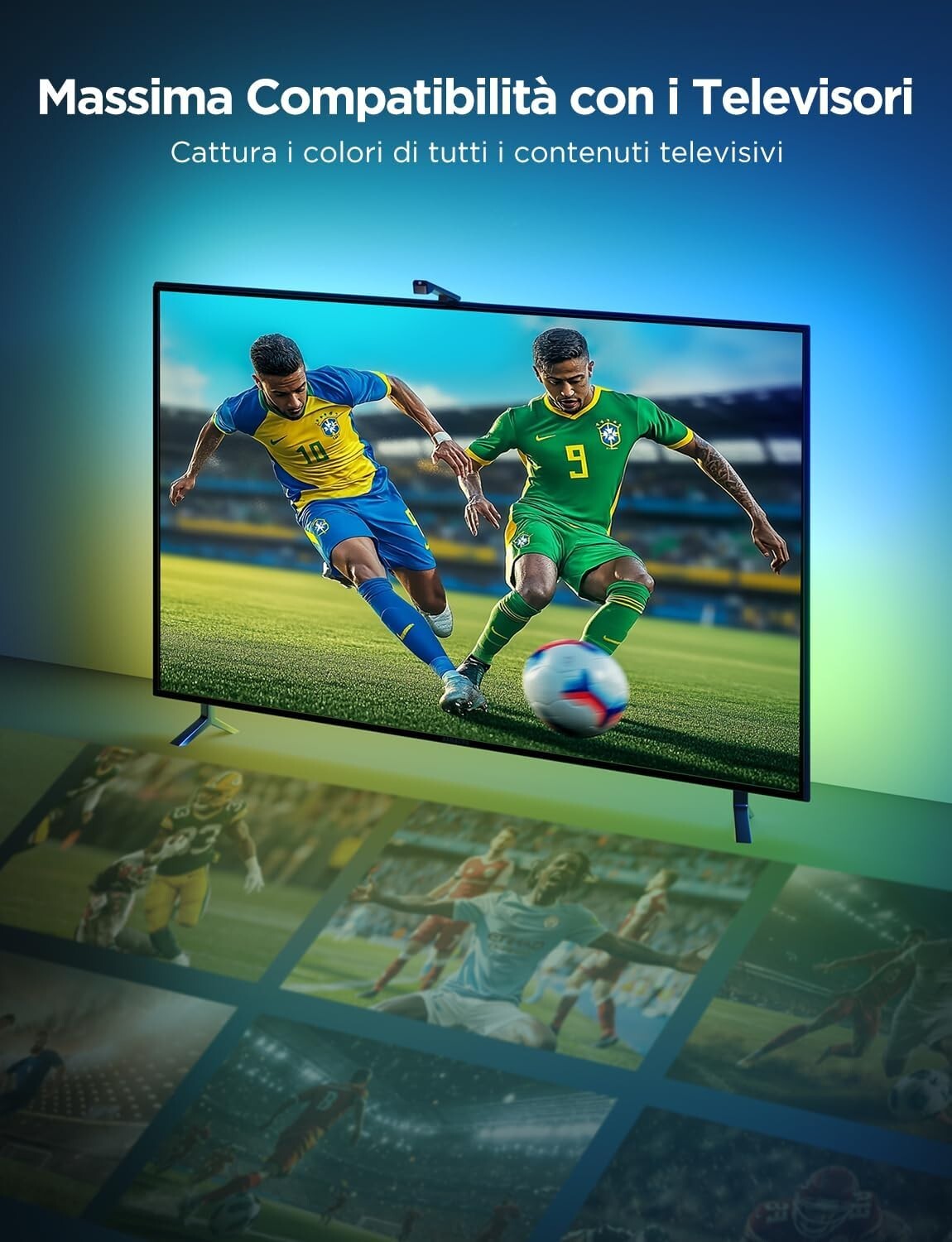 Govee LED TV Retroilluminazione 3 Lite con Correzione Fish-Eye Funzione 40-50 TV