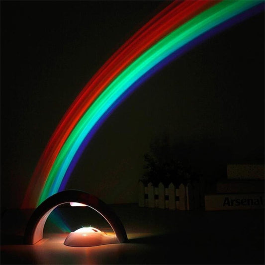 Proiettore LED arcobaleno portafortuna, luce notturna, lampada magica colorata