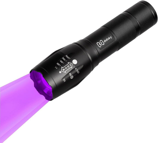 Lampada LED UV Didisky, lampada portatile a luce nera ultravioletta da 395 nm