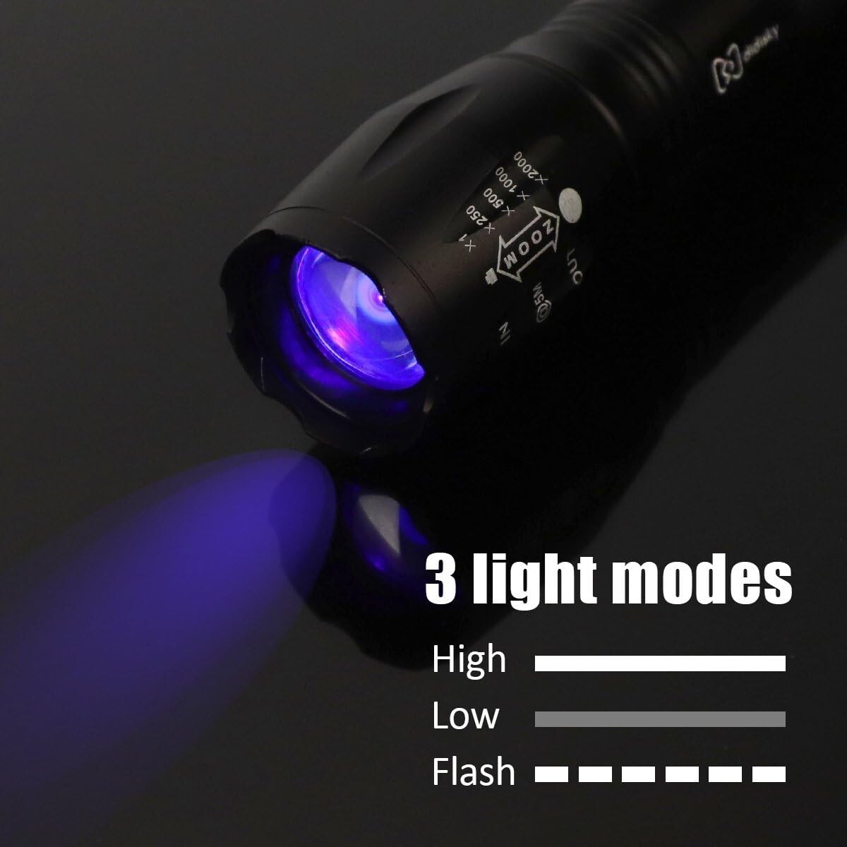 Lampada LED UV Didisky, lampada portatile a luce nera ultravioletta da 395 nm