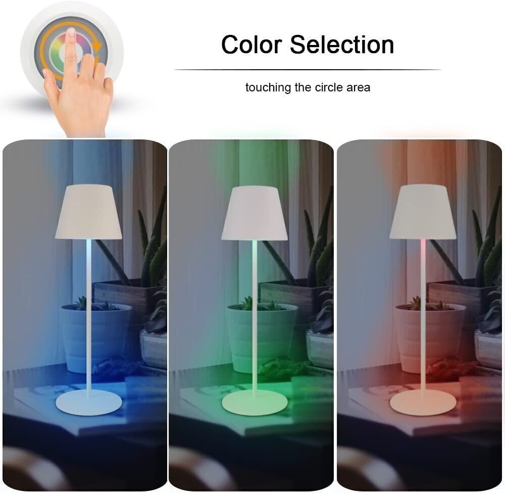 Lampada da Tavolo LED Ricaricabile, Lampada Touch Sense Dimmerabile 8 Colori, Im