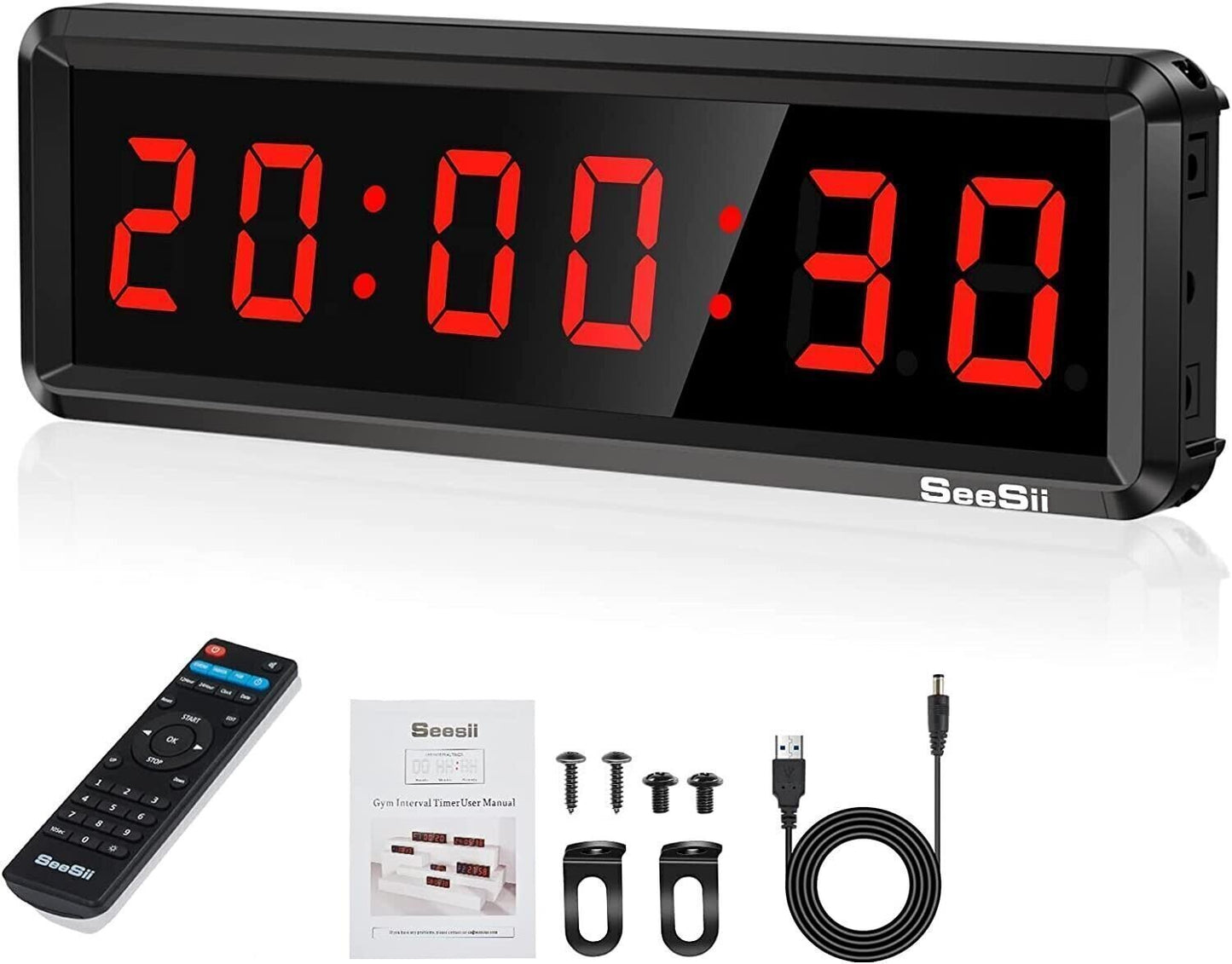 Seesii - Timer da palestra a LED, con timer a intervalli ultra trasparente