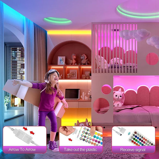 TVLIVE Striscia LED 5 Metri, LED Strisce RGB Musicale, Luci da Camera Strisce