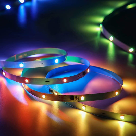 Dilunar Striscia LED RGBIC 5 Metri, Smart LED Strisce Bluetooth Dimmerabile