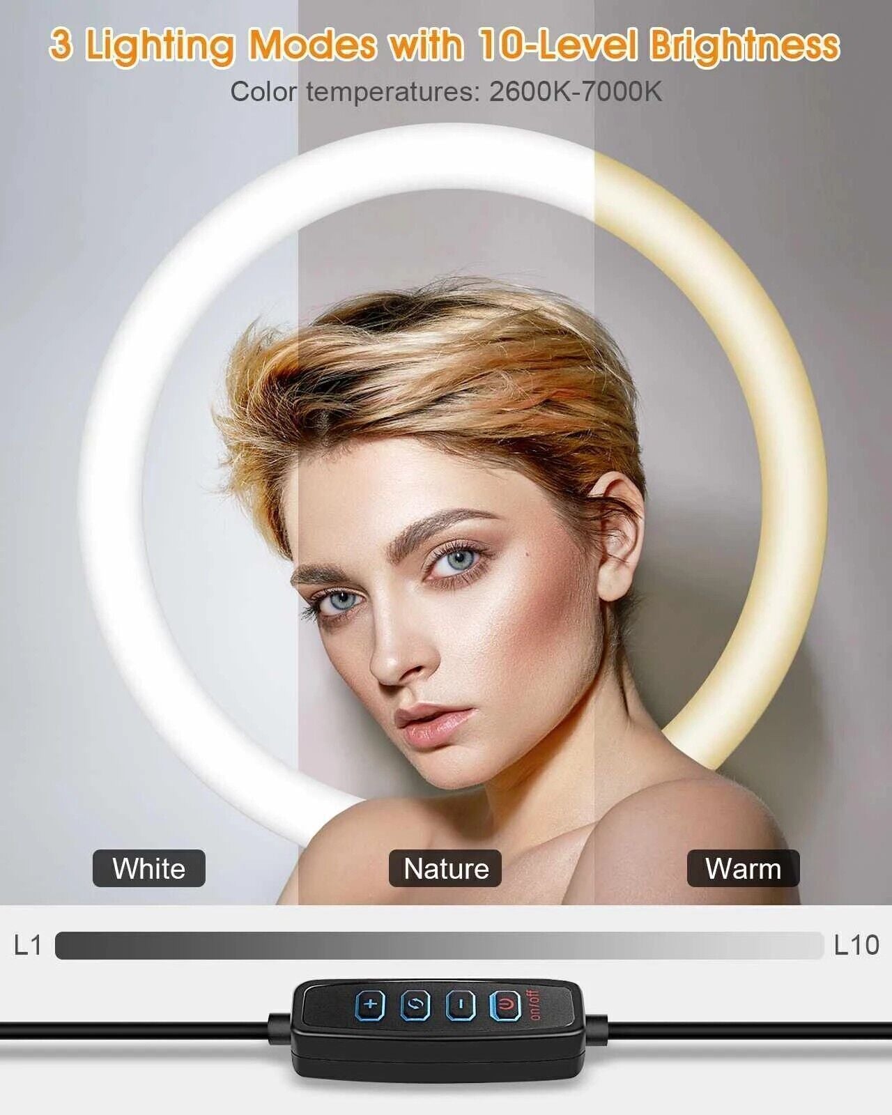 ELEGIANT EGL-02P 12 pollici 3 Modalità di Dimmable LED Ad Anello di Colore Piena