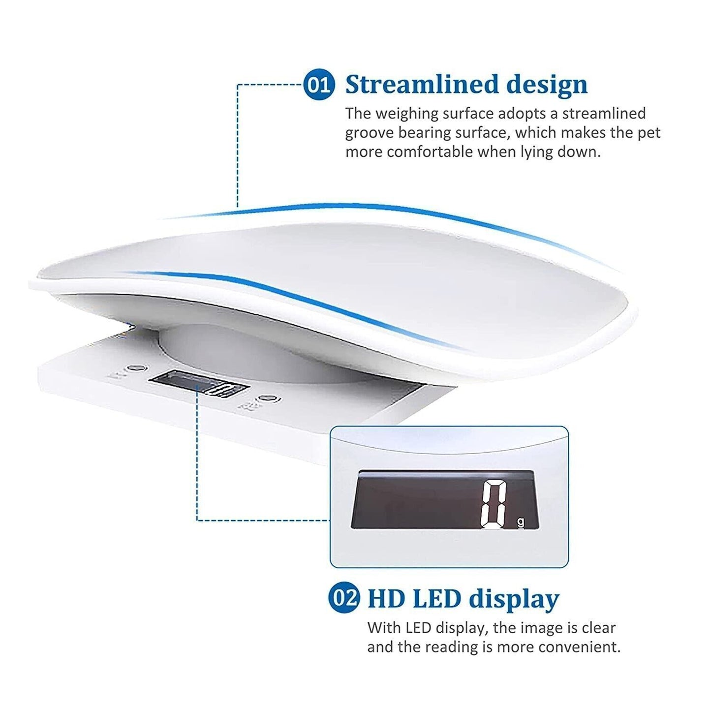 Bilancia per animali domestici, per cuccioli e gattini, misura piccoli animali