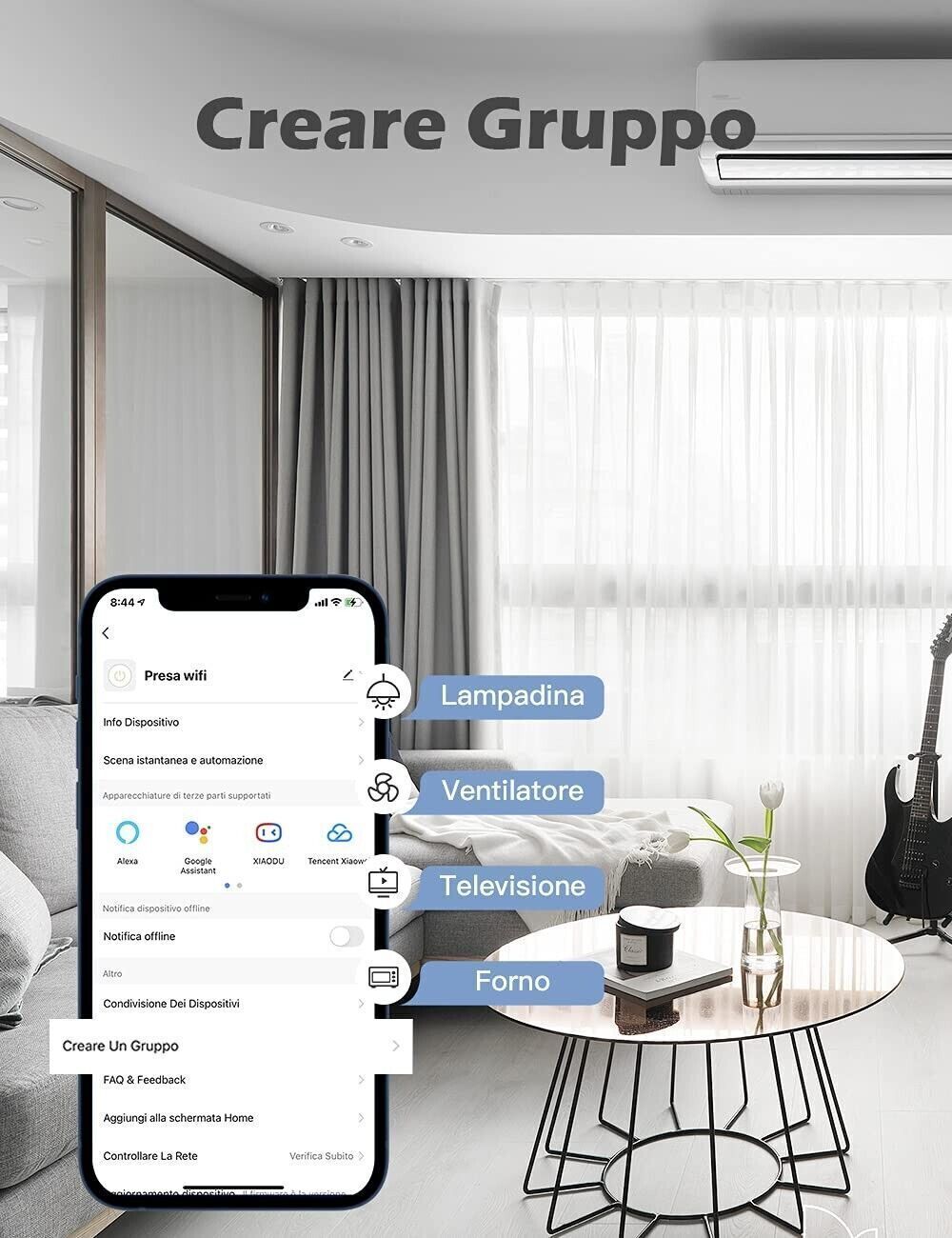 Maxcio Presa Intelligente WiFi, 4 pz Presa Compatibile con Alexa e Google Home