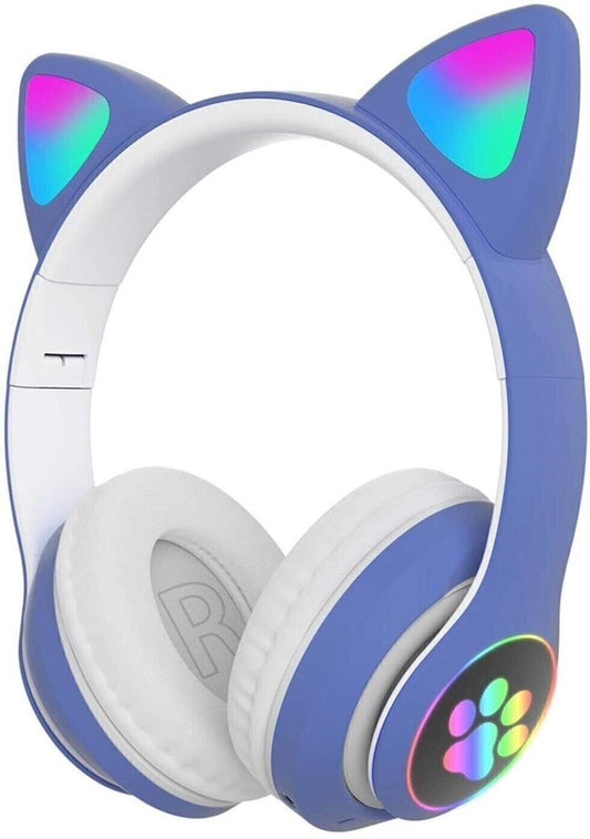 Cuffie wireless per bambini Microfono incorporato sopra l'orecchio di gatto