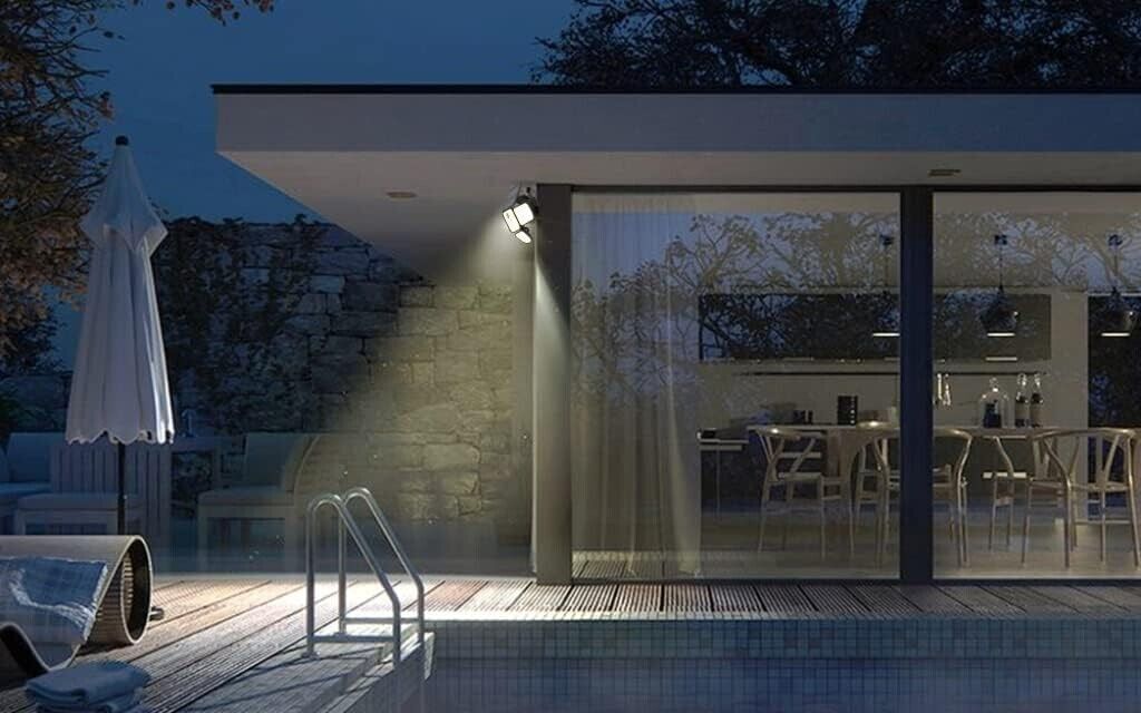 Luci a energia solare, 2 PK 3 teste 286 LED per esterni con sensore di movimento