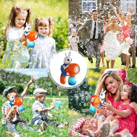 Pistola per Bolle per Bambini Bunny Macchina per Bolle per Bambini 1-3