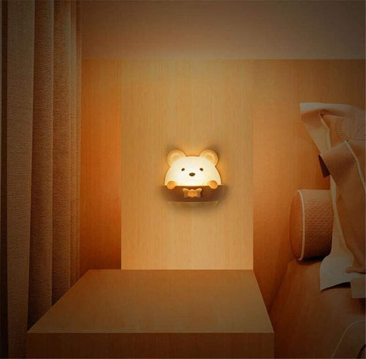 Lampada da comodino a LED da parete per bambini,lampada notturna con telecomando