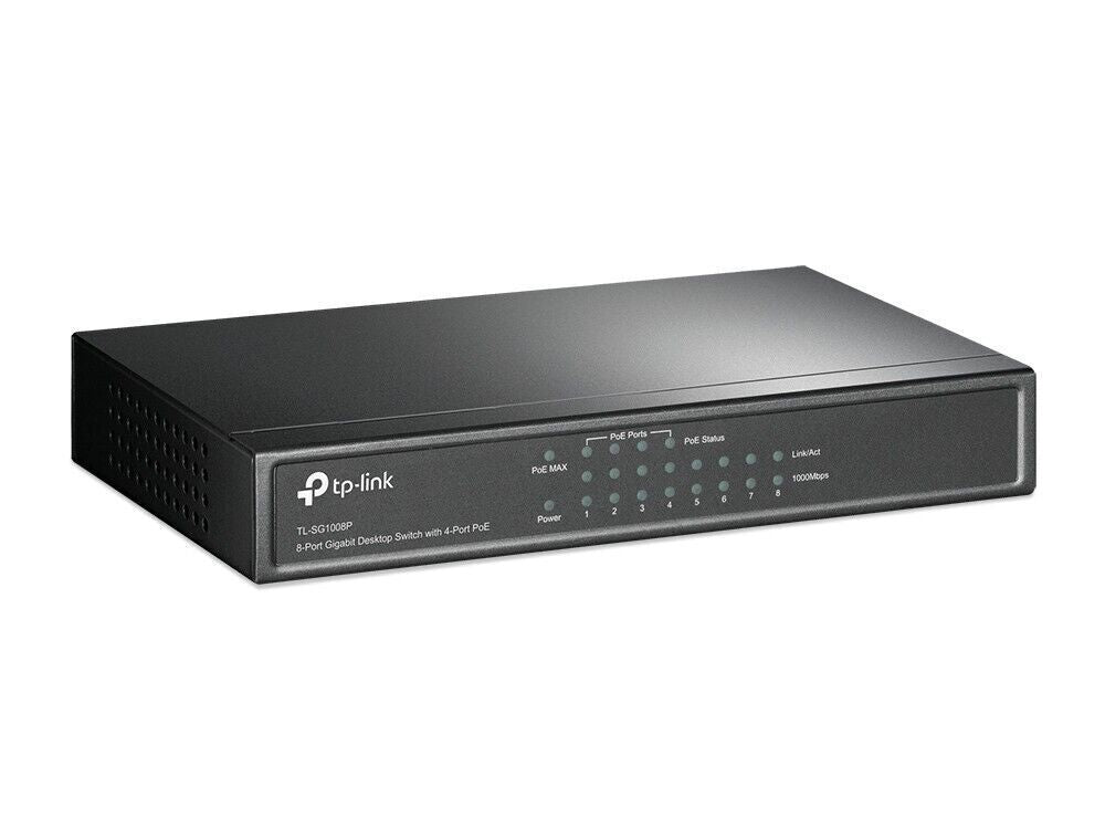 Switch PoE TP-Link Gigabit a 8 porte, 4 porte PoE+ fino a 30 W per ciascuna
