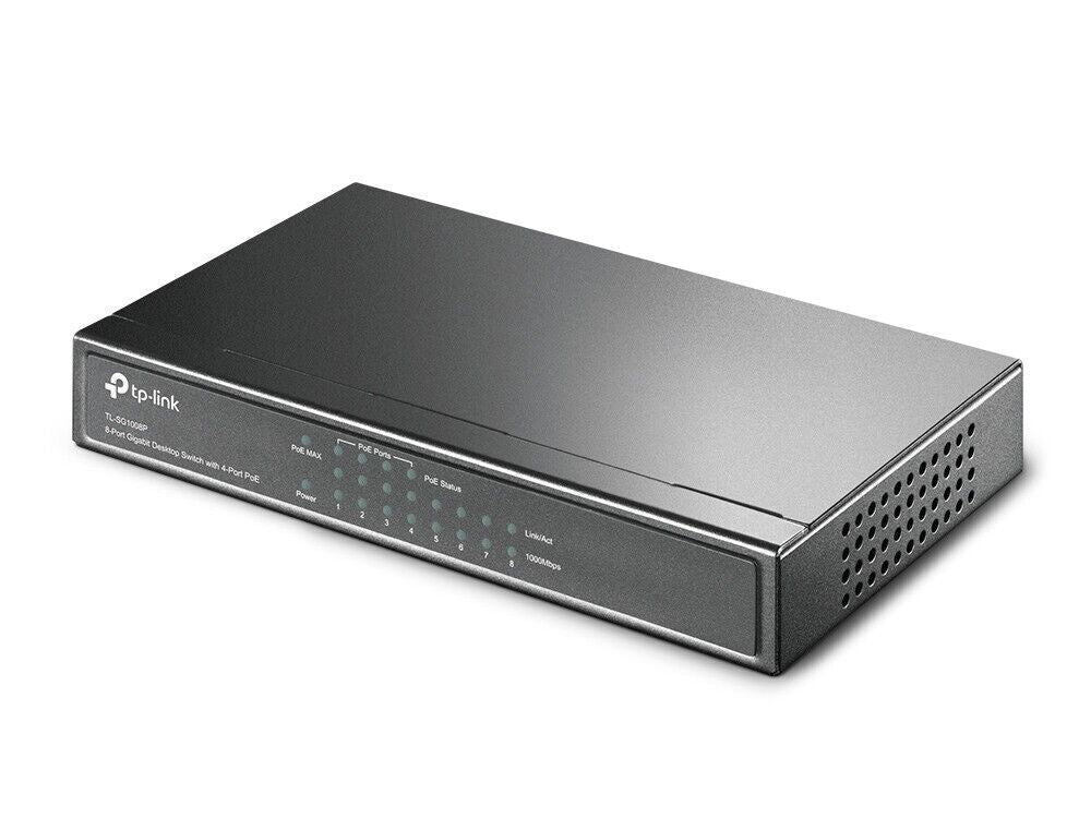 Switch PoE TP-Link Gigabit a 8 porte, 4 porte PoE+ fino a 30 W per ciascuna