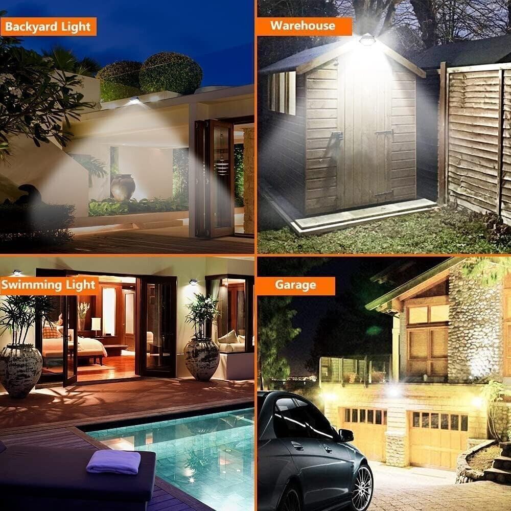 Faro faretto lampada luce da Esterno 100 Led solare con sensore movimento