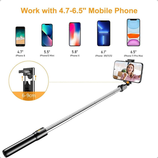 Bastone Selfie, 3 in 1 Bastone Selfie Bluetooth Treppiede Selfie Stick