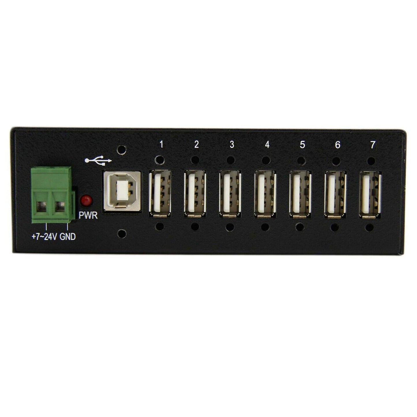 StarTech Hub USB 2.0 a 7 porte, Hub USB-A industriale in metallo con protezione