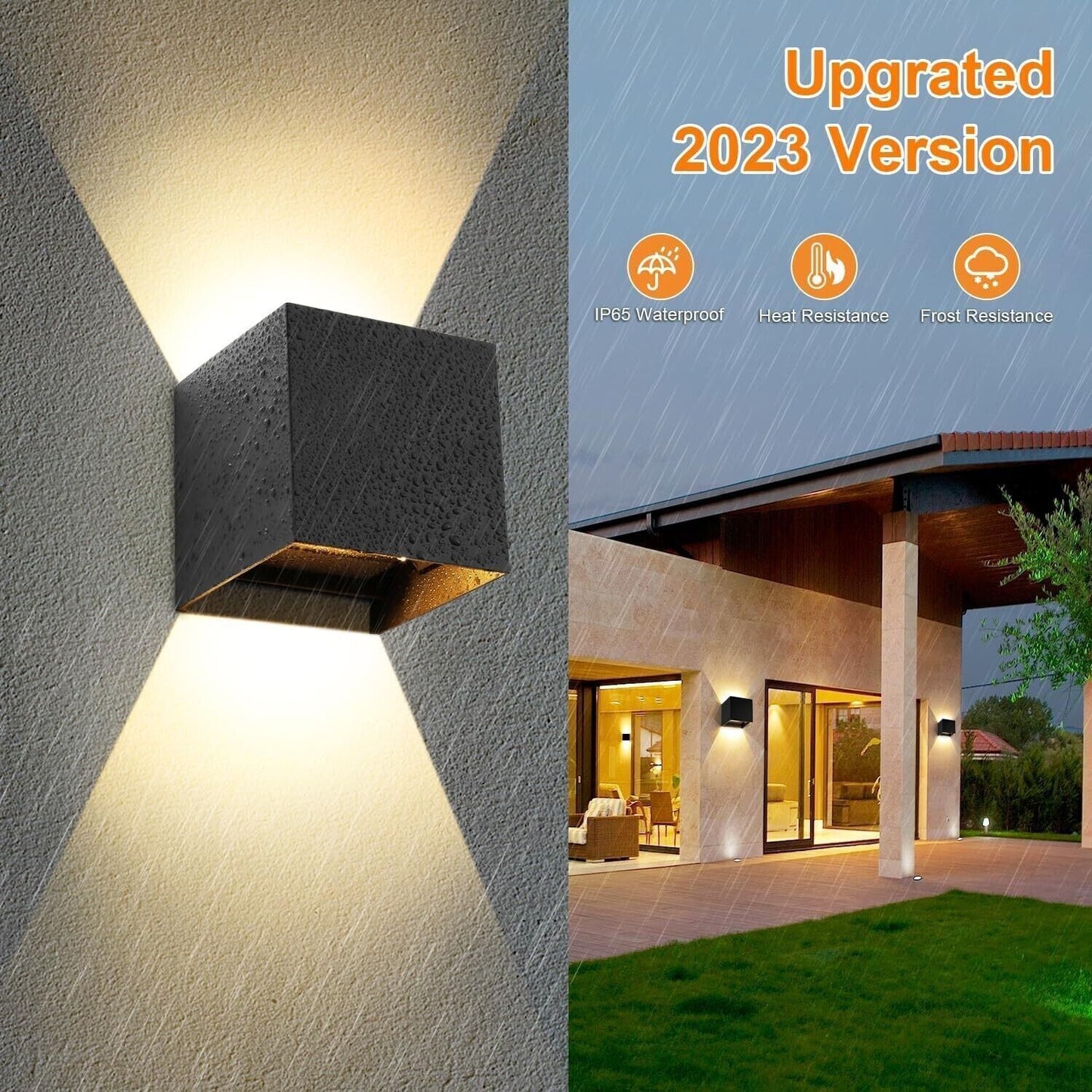 4 Pezzi Applique da Parete Interno/Esterno 10W LED Moderno Lampada da Parete