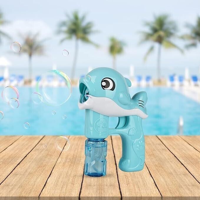 Pistola a bolle di sapone per bambini, macchina per bolle di sapone ricaricabile