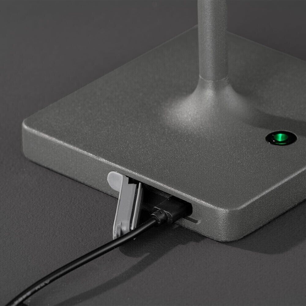 Lampada da tavolo senza fili ricaricabile, LED Eye-Protect, Corpo in Alluminio