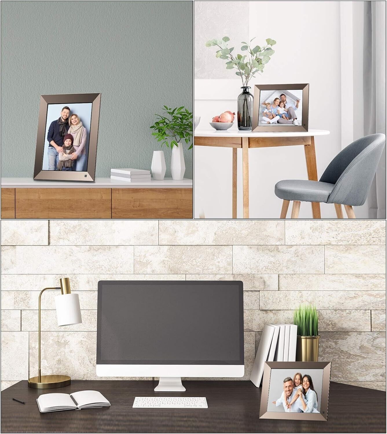 Cornice digitale WiFi da 10 pollici, supporto magnetico regolabile, display HD