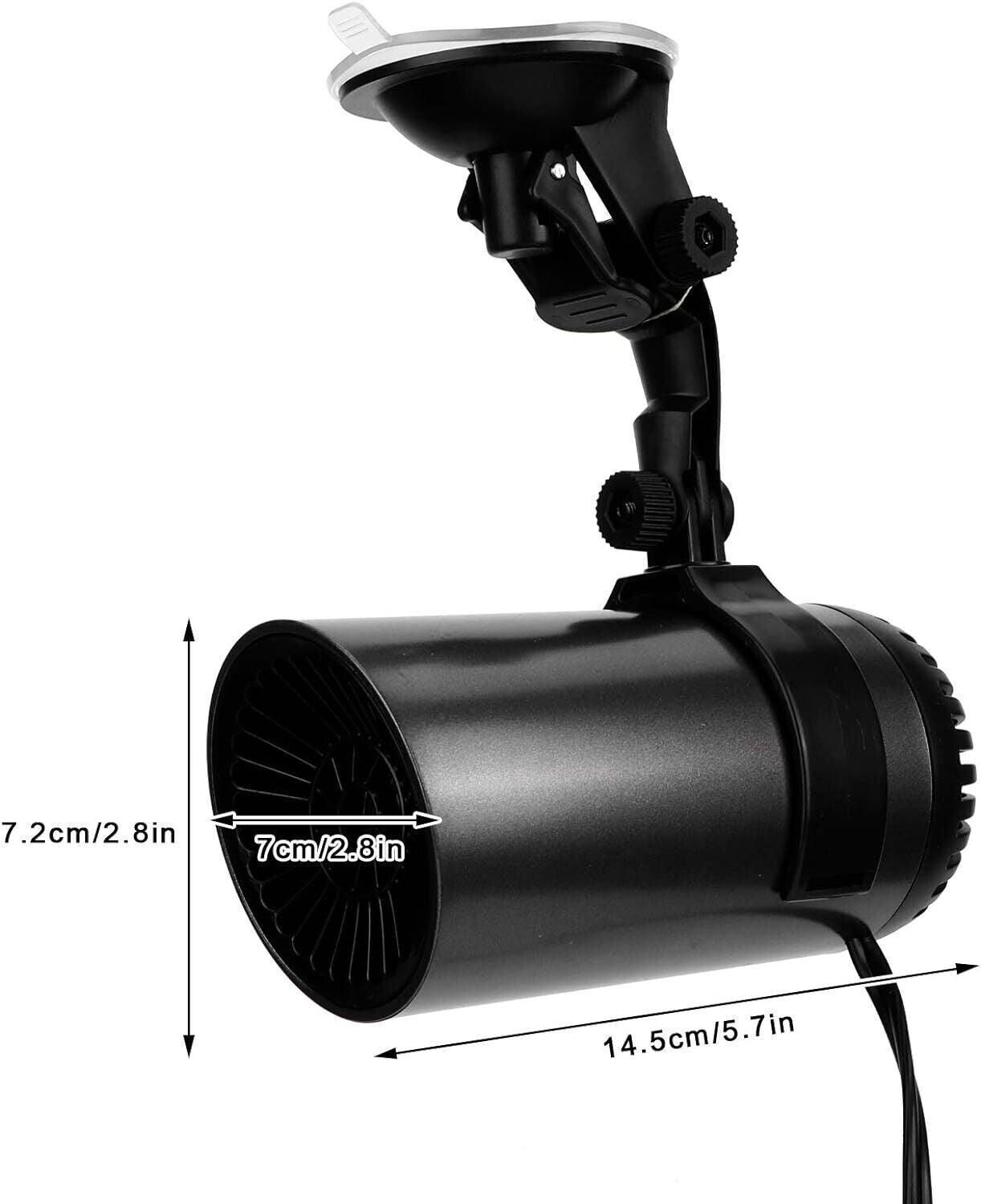 2 in 1 Ventola di Riscaldamento e Raffreddamento Automatico  Ventosa 150W Auto