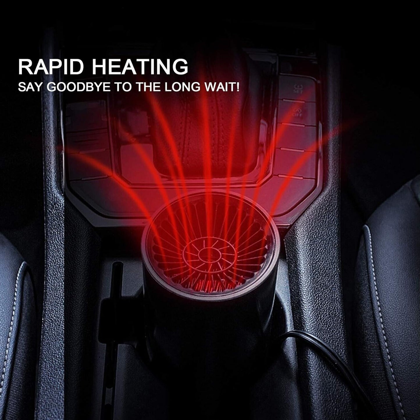 2 in 1 Ventola di Riscaldamento e Raffreddamento Automatico  Ventosa 150W Auto