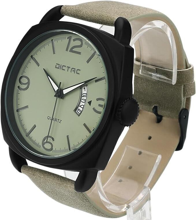 Dictac - Orologio da Polso Analogico per Uomo Movimento al Quarzo Cinturino