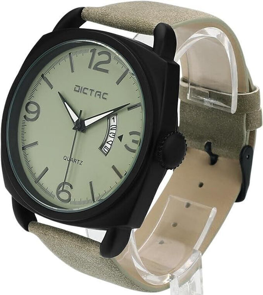 Dictac - Orologio da Polso Analogico per Uomo Movimento al Quarzo Cinturino