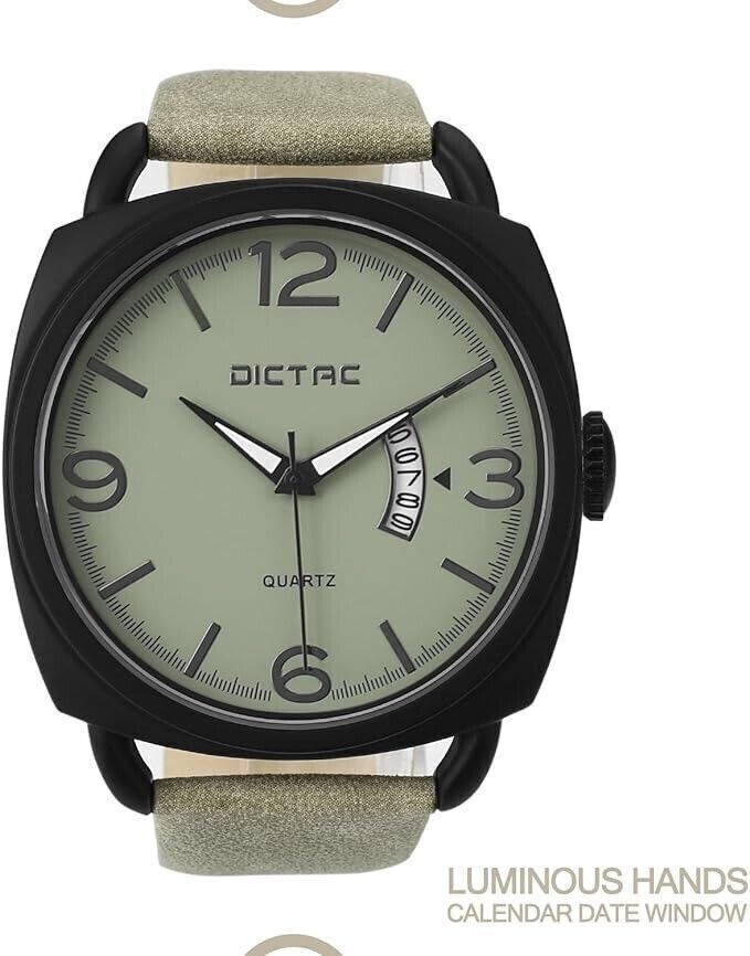 Dictac - Orologio da Polso Analogico per Uomo Movimento al Quarzo Cinturino
