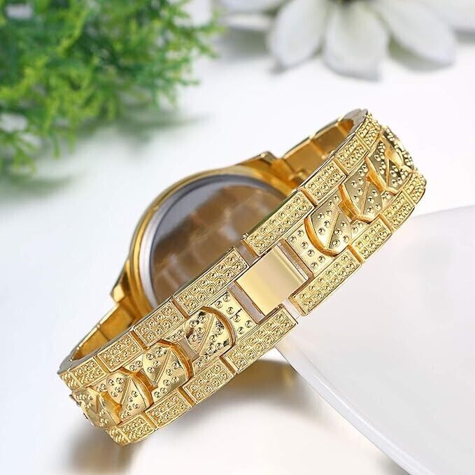 Orologio da Polso Unisex, Orologio al Lavoro con Zircone Lucido 2 orologi