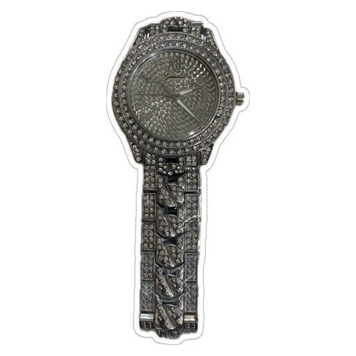 Orologio da Polso Unisex, Orologio al Lavoro con Zircone Lucido 2 orologi