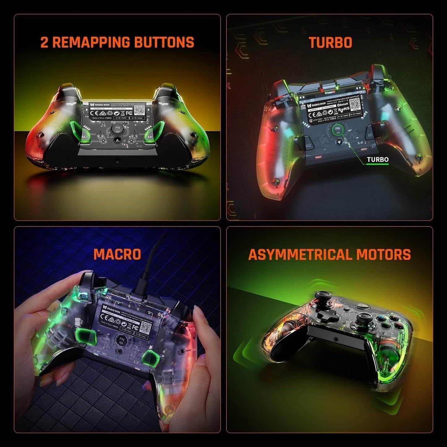 Black Shark Controller di gioco cablato compatibile con Pc e Nintendo Switch