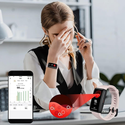 HONOR Band 6 Smartwatch AMOLED 1,47" Fitness Tracker SpO2 5ATM Rosa Coral Pink