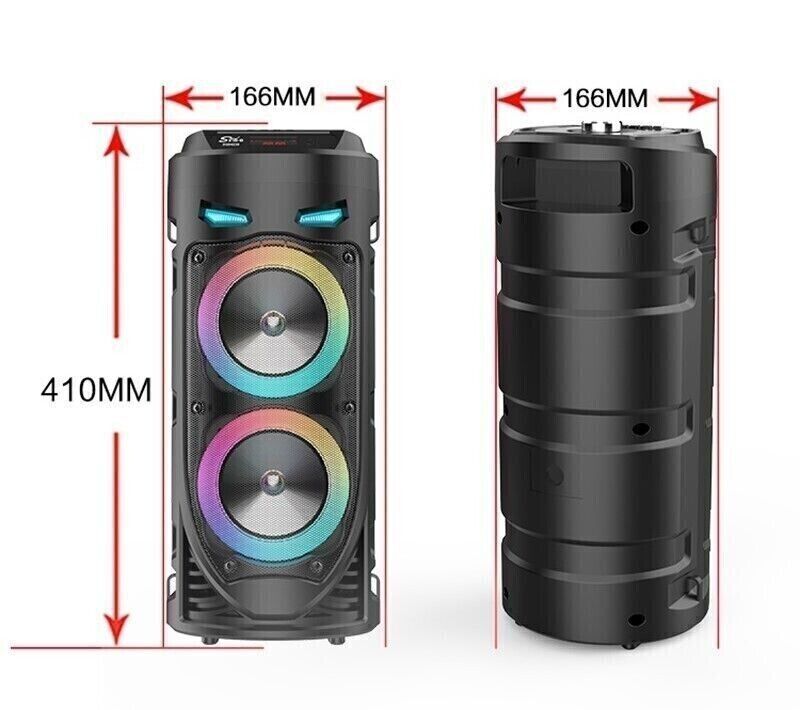 Diffusore portatile cassa bluetooth mp3 karaoke usb aux 10 watt 1500mah ZQS4239
