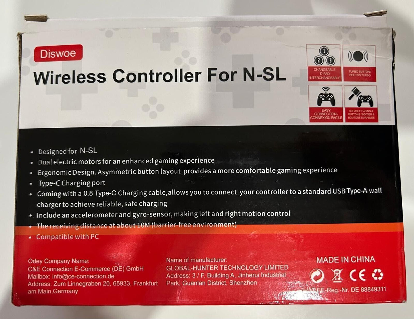 Controller compatibile con Nintendo Switch Wireless Bluetooth Dual Vibrazione