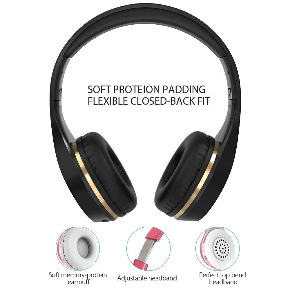 Chououkiu Cuffie Bluetooth, Cuffie wireless Cuffie pieghevoli a LED Auricolari
