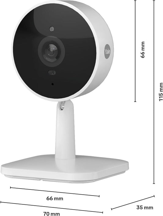 Yale Telecamera WiFi Interno Full HD 1080p Audio 2 Vie Notturna SV-IC-1A-W