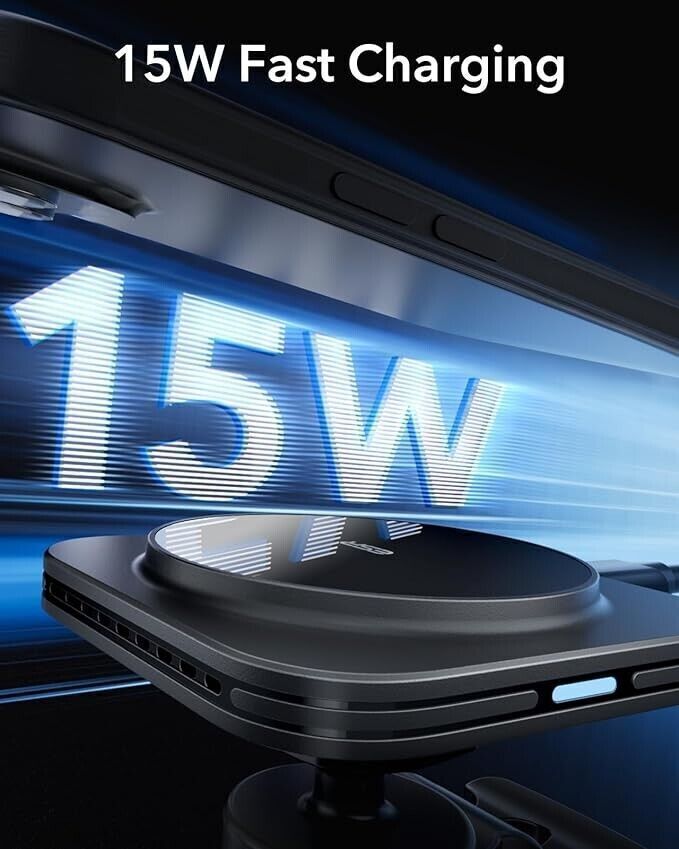 Caricabatterie Da Auto Magsafe Caricatore Wireless Magnetico Da 15W