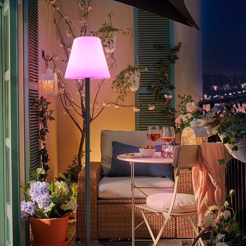 Lampada da terra solare per esterni e interni con sensore di luce RGB - IP65