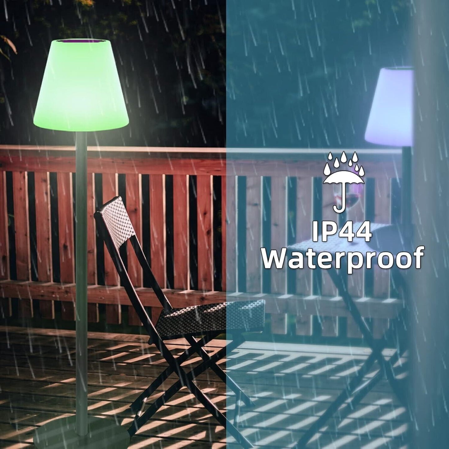 Lampada da terra solare per esterni e interni con sensore di luce RGB - IP65