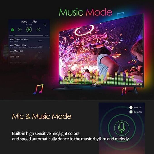 WEILY Striscia Led 10M Bluetooth, Striscia LED Dimmerabile 5050 LED RGB SMD